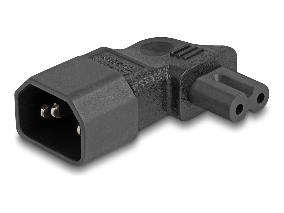 DELOCK Netzadapter IEC 60320 C14 auf C7 Stecker 90 Grad Vorderansicht