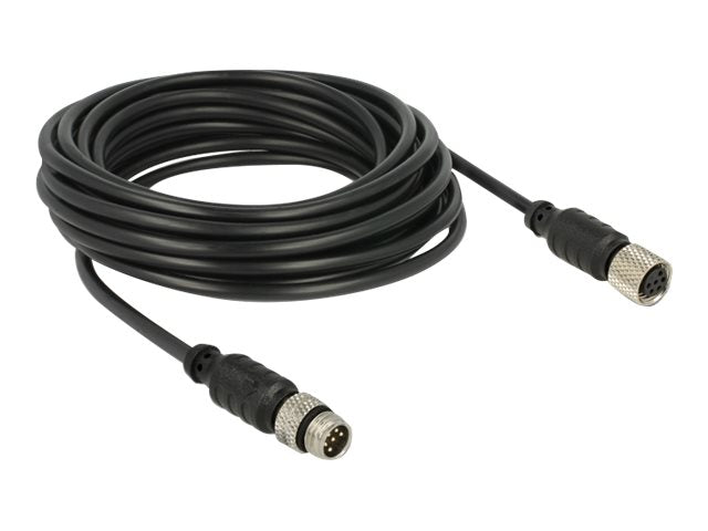 NAVILOCK Verlängerungskabel M8 Stecker > M8 Buchse wasserdicht 5m - Vorderansicht