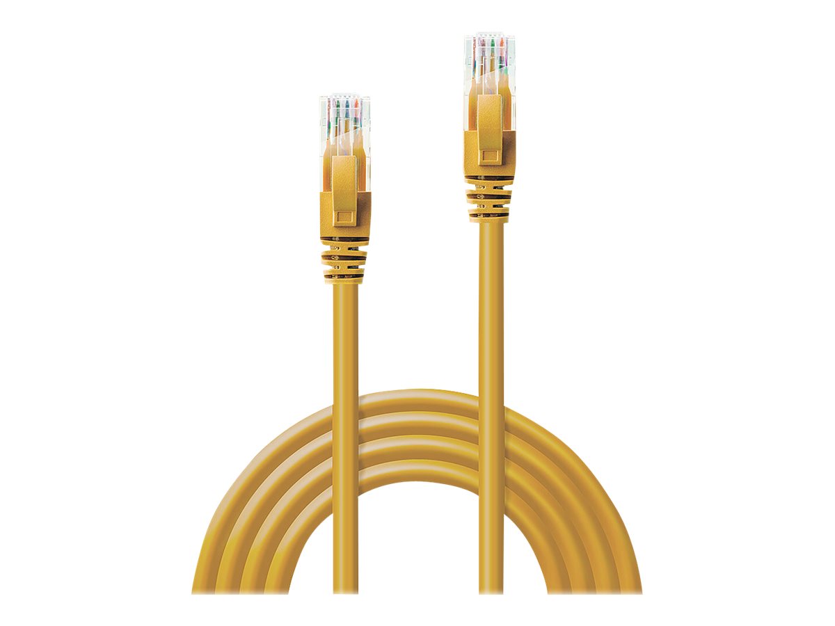 LINDY Cat.6 U/UTP Kabel, gelb, 3m - Vorderansicht