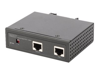 DIGITUS Industrieller Gigabit PoE++ Splitter 802.3bt Vorderansicht
