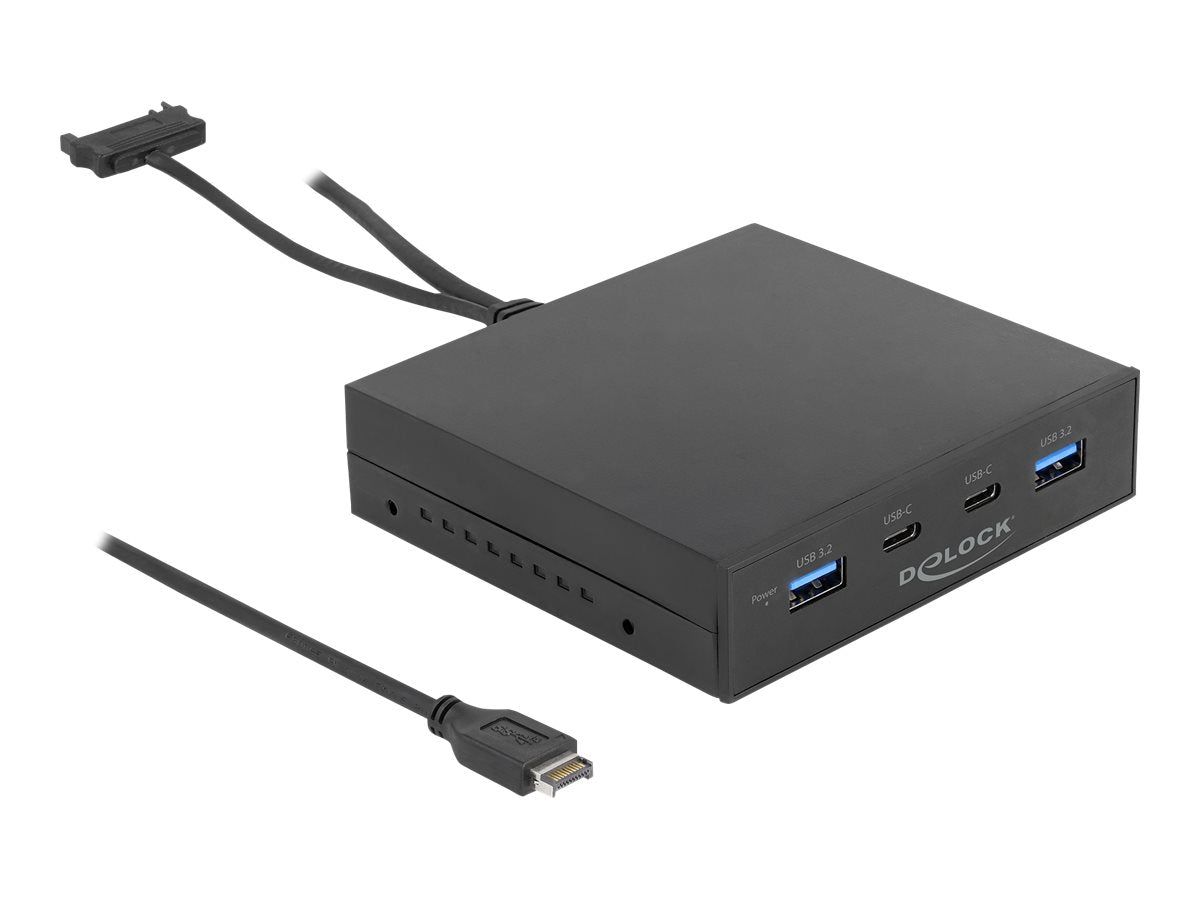 DELOCK 8,89cm 3,5Zoll USB 3.2 Gen 2 Front Panel Vorderansicht