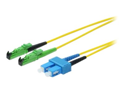 DIGITUS LWL Patchkabel E2000 (APC) auf SC (PC) DIAMOND Singlemode 09/125 Duplex 2 m - Vorderansicht