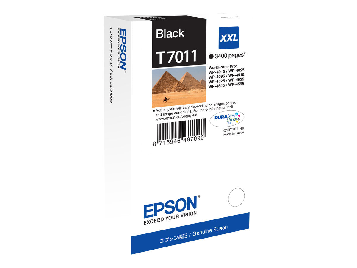 EPSON 1LB WP4000/4500 Tintenpatrone schwarz XXL Vorderansicht