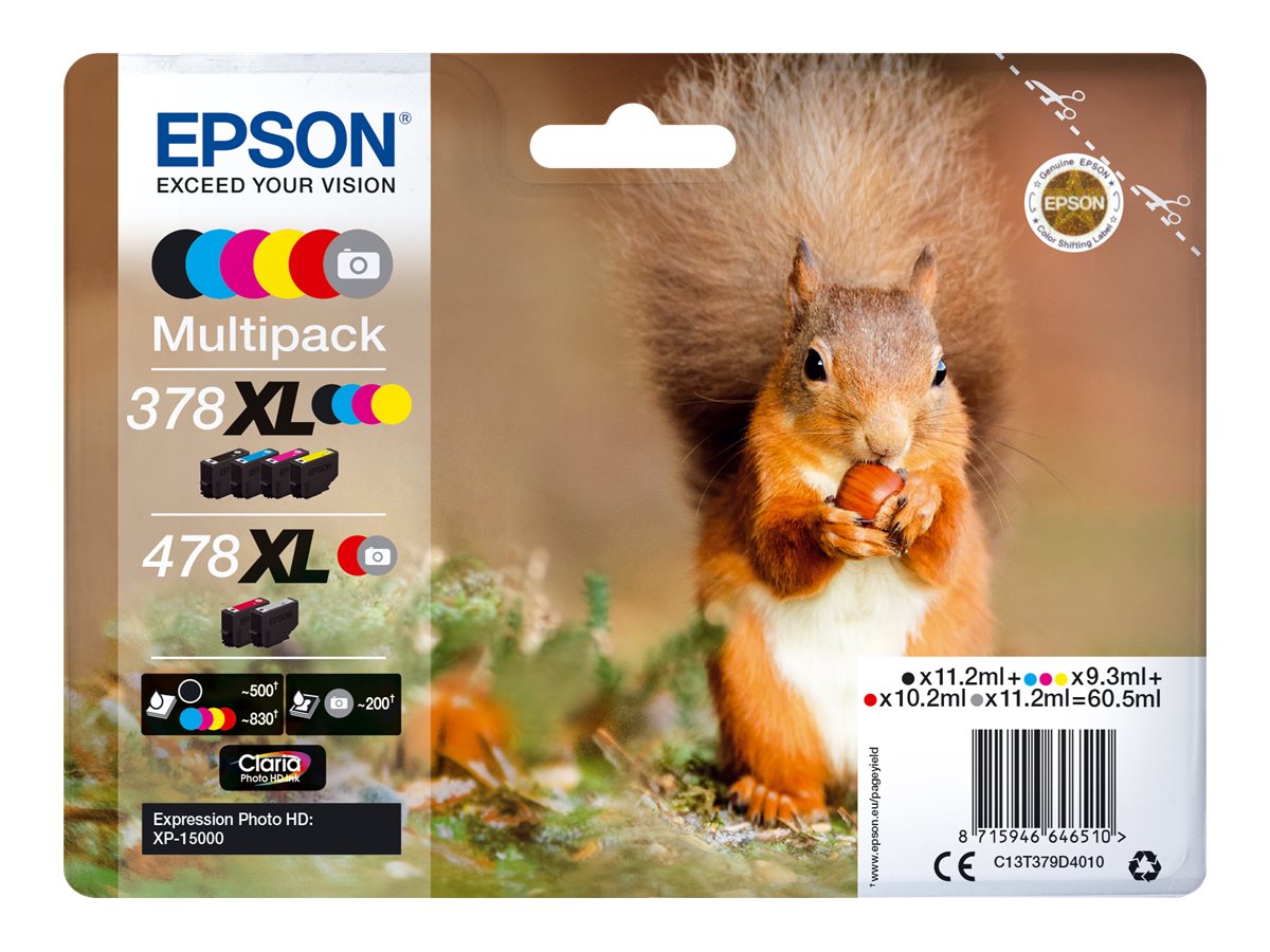 EPSON 1LB Multipack 6 colours 378XL/478XL Squirrel Vorderansicht