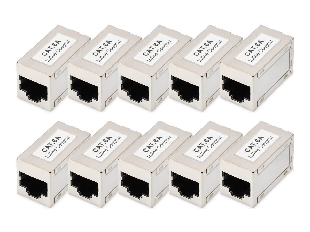 DIGITUS CAT6A modular coupler full shielded RJ45 to RJ45 Vorderansicht