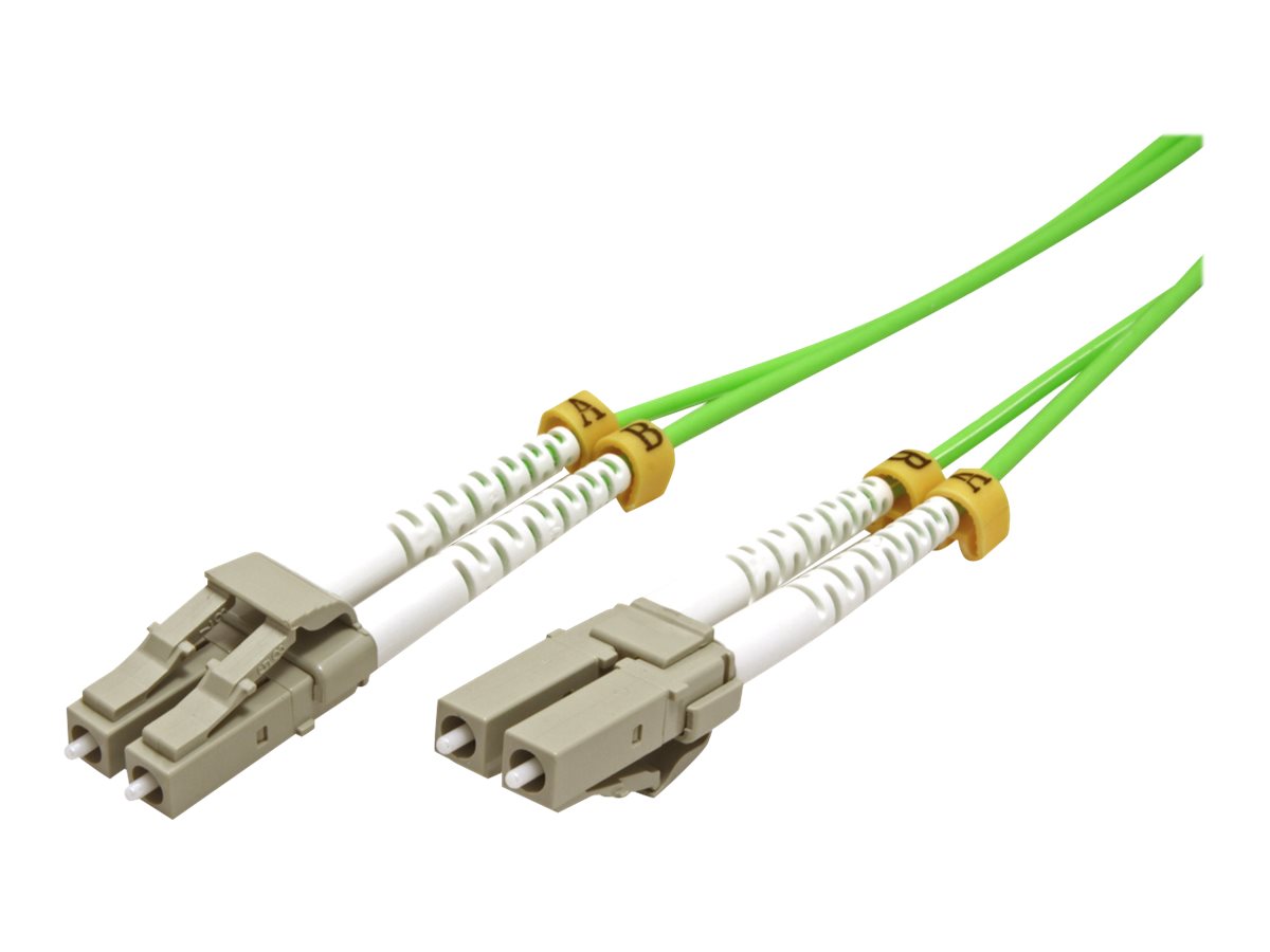 ROLINE LWL-Kabel 50/125um OM5 LC/LC LSOH grün 2m - Vorderansicht