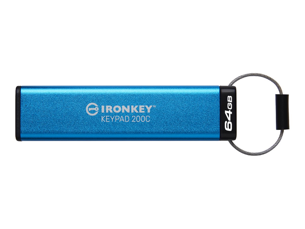 KINGSTON 64GB USB-C IronKey Keypad 200C Vorderansicht