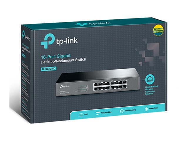 TP-LINK TL-SG1016D 16-Port Gigabit Switch Vorderansicht