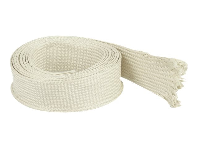 DELOCK Geflechtschlauch aus Nomex Fasern 2m x 25mm weiss - Vorderansicht