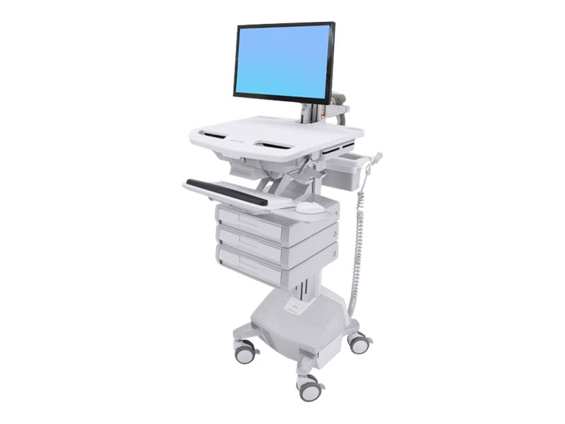 Vorderansicht des ERGOTRON StyleView Wagens mit LCD-Arm