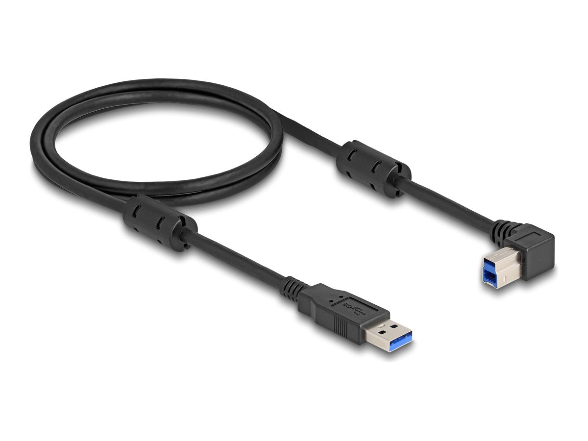 DELOCK USB 5 Gbps Kabel Typ-A Stecker zu Typ-B Stecker 90 rechts gewinkelt 1m - Vorderansicht