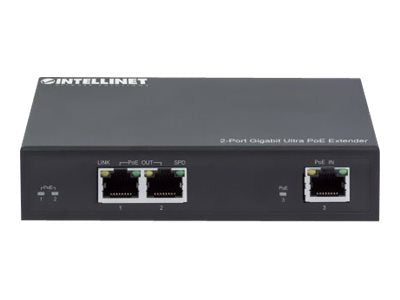 INTELLINET 2-Port Gigabit Ultra PoE-Extender Seitenansicht