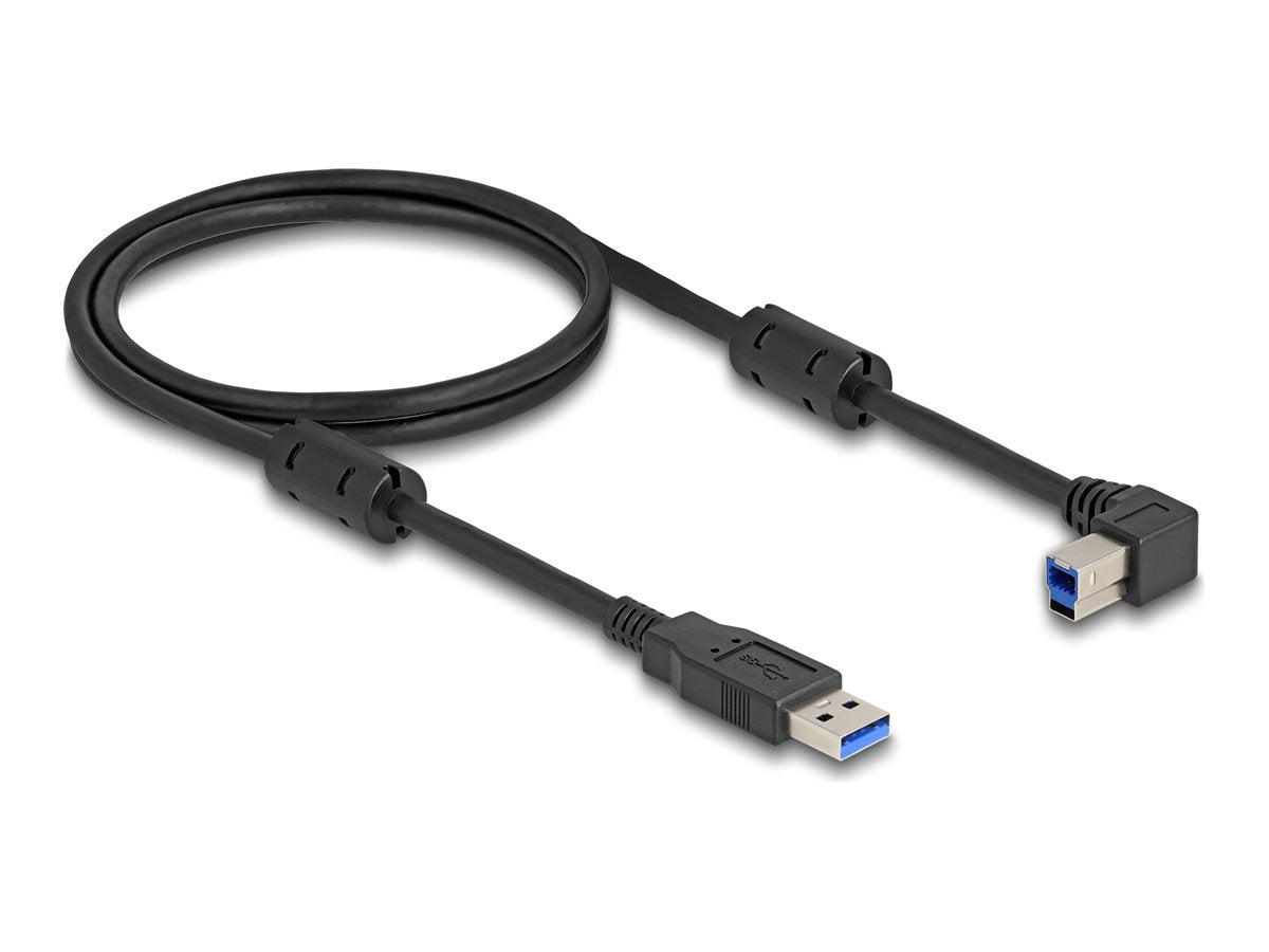 DELOCK USB 5 Gbps Kabel Typ-A Stecker zu Typ-B Stecker 90 links gewinkelt 1m - Vorderansicht