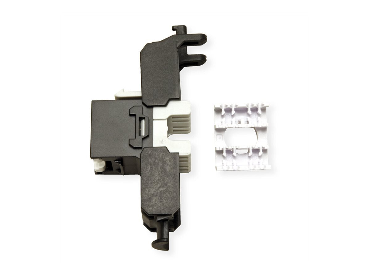 ROLINE Kat.6A Class EA Keystone RJ-45 ungeschirmt werkzeuglos schwarz Detailansicht