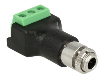 DELOCK Terminalblock 3 Pin > Klinkenbuchse 3,5mm zum Einbau - Vorderansicht