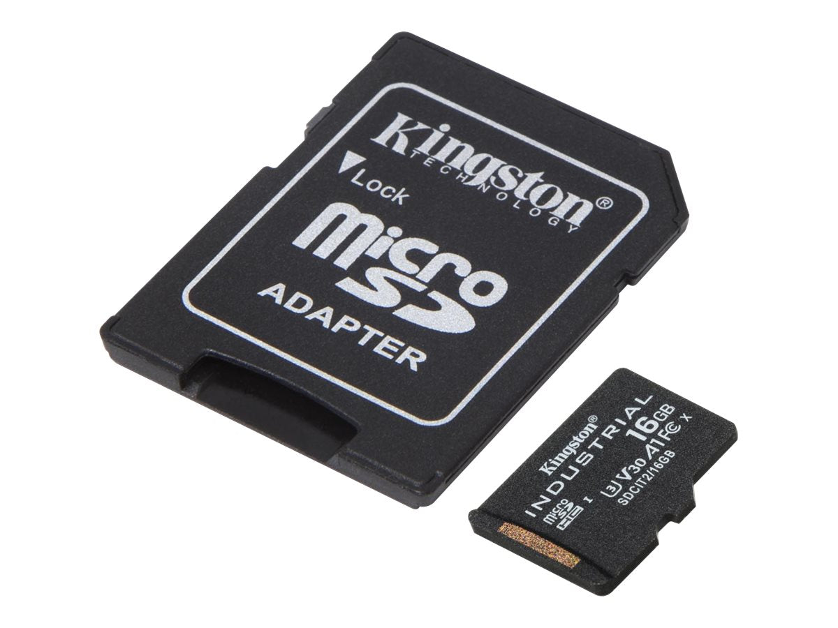 KINGSTON 16GB microSDHC Industrial C10 A1 pSLC Card Detailansicht
