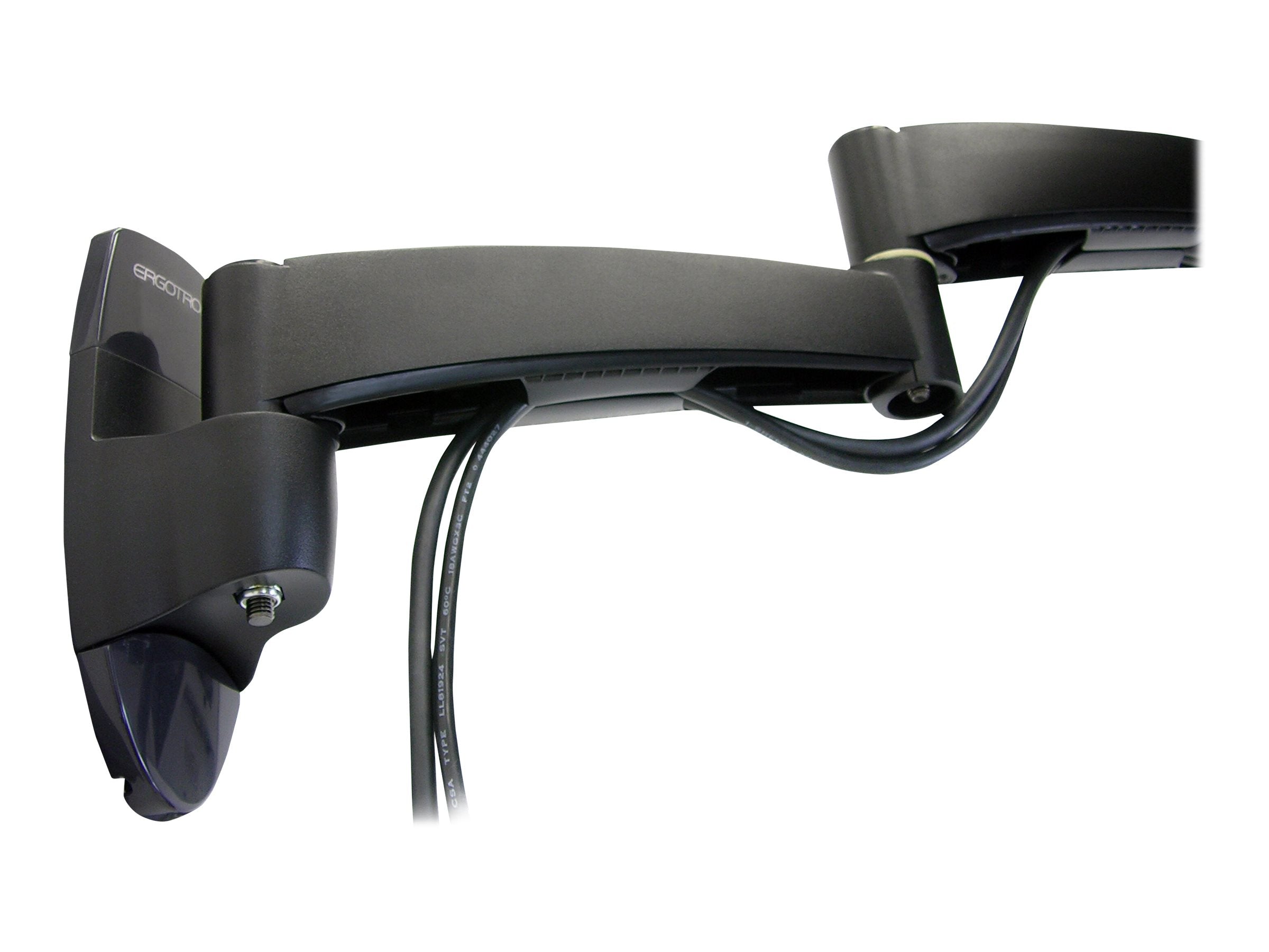 Seitenansicht des ERGOTRON Combo Arms der Serie 200 schwarz