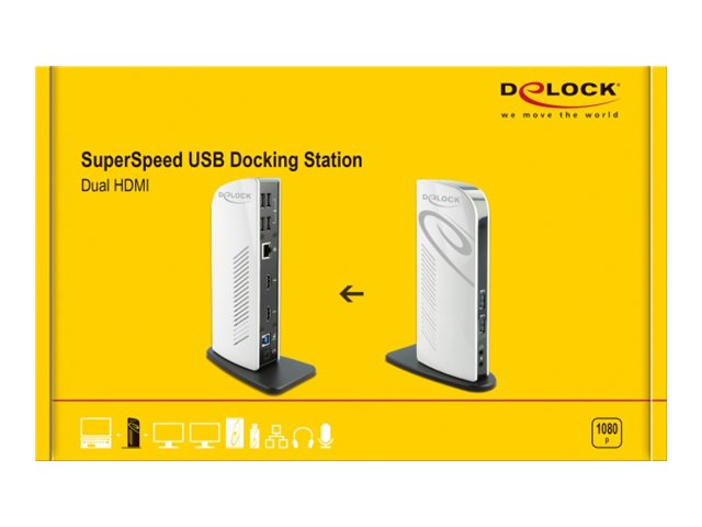 DELOCK USB Dockingstation Dual HDMI Full-HD Detailansicht