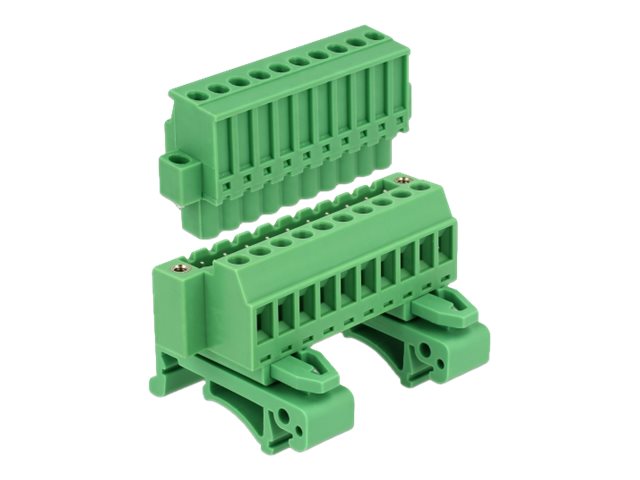 DELOCK Terminalblock Set für Hutschienen 10 Pin - Verpackung