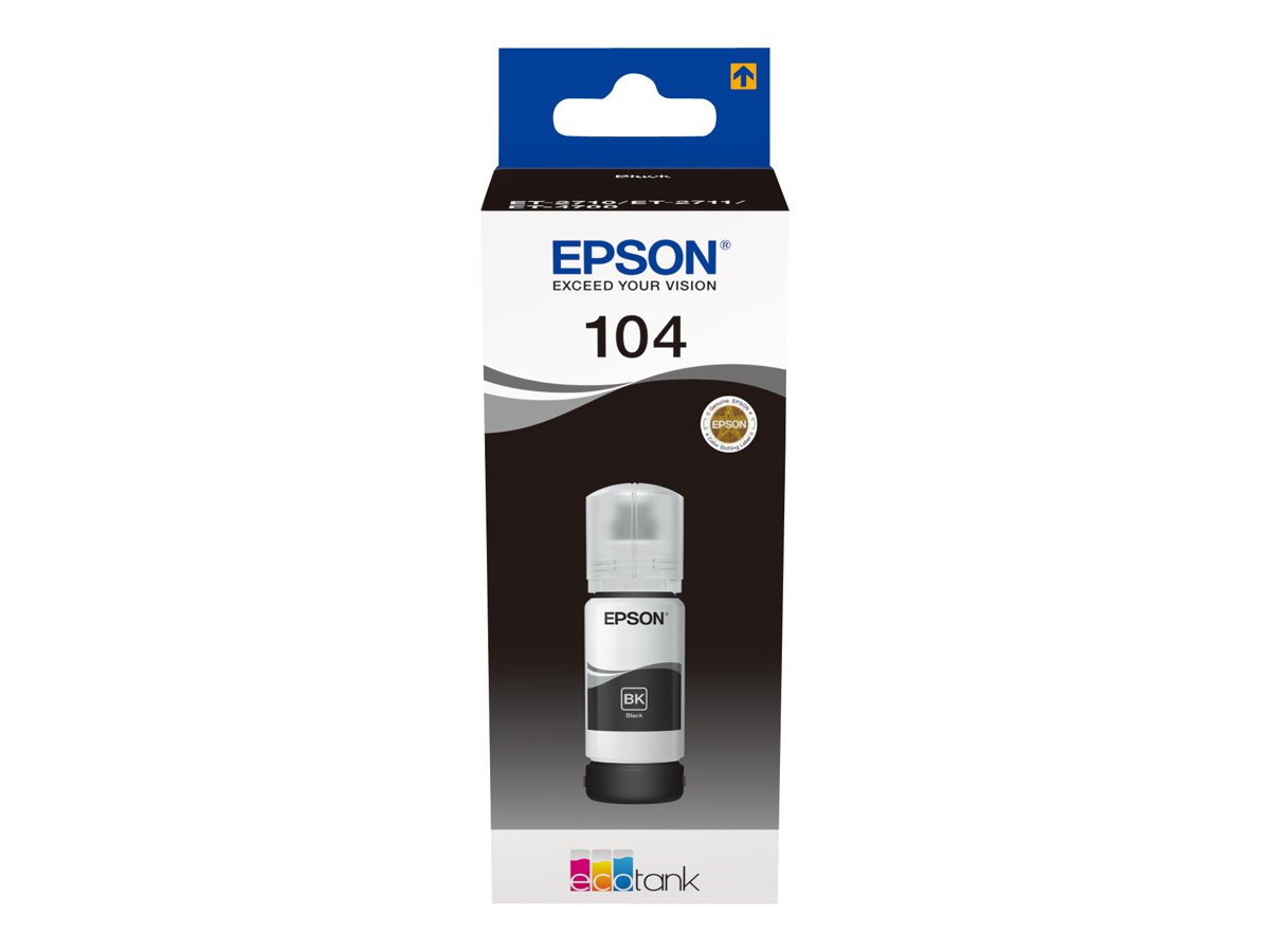 EPSON 1LB 104 EcoTank Black Tintenflasche Vorderansicht