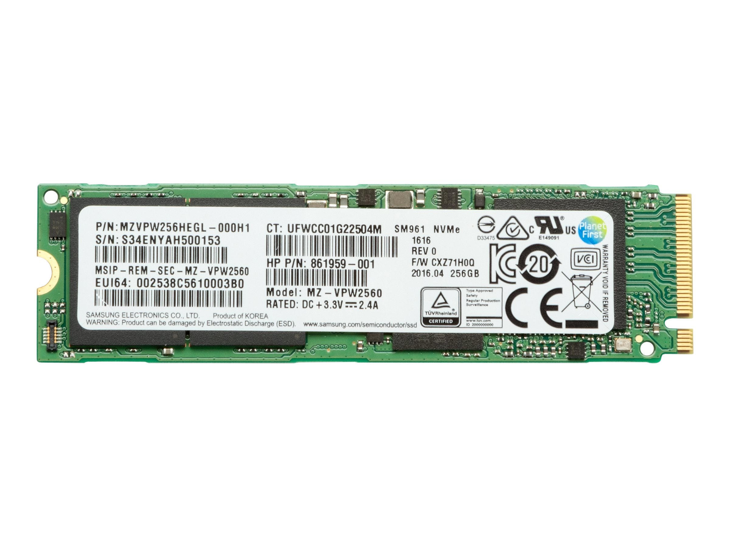 HP ZTrboDrv 256GB SED Z4/6 G4 TLC SSDKit Z4 6 - Vorderansicht