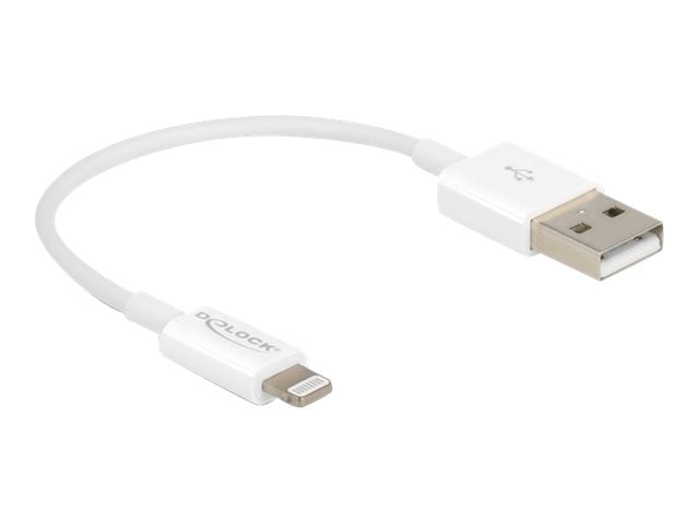 DELOCK USB Daten- und Ladekabel für iPhone iPad iPod weiss 15cm - Vorderansicht