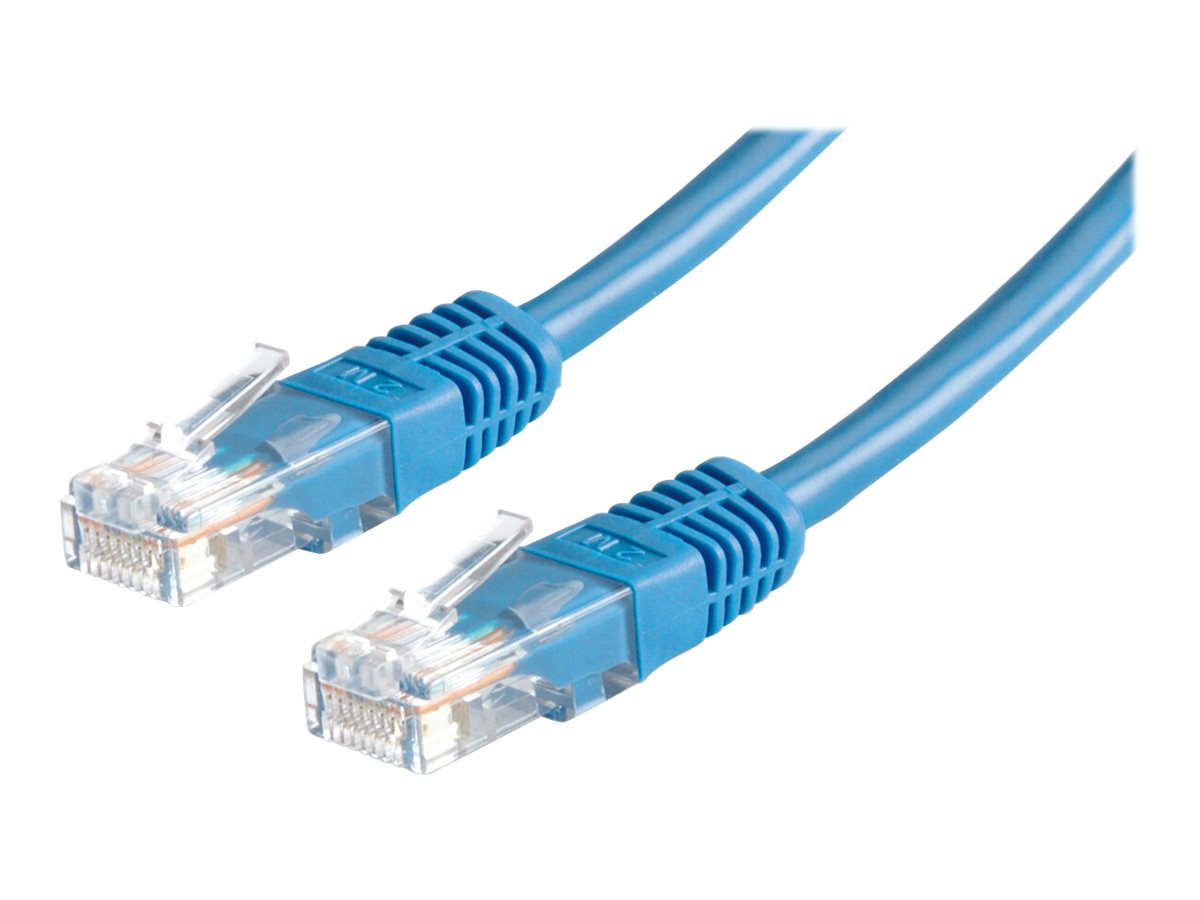 VALUE Patchkabel Kat.6 Class E UTP blau 10m - Vorderansicht