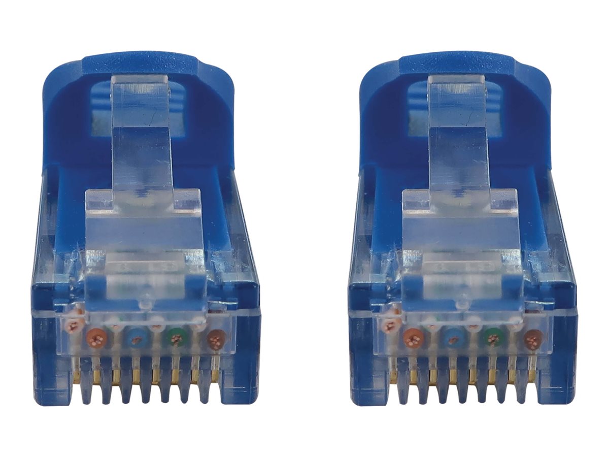 EATON TRIPPLITE Cat6a 10G Snagless Molded UTP Ethernet Cable RJ45m/M PoE Blue 15ft. 4