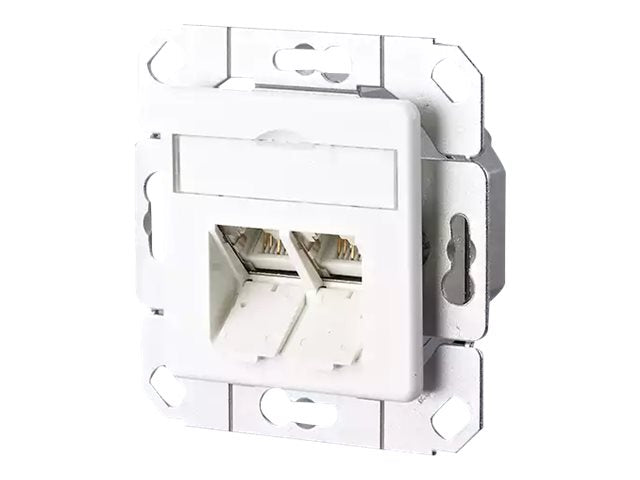 METZ CONNECT E-DAT C6A 2 Port UPk reinweiss - Vorderansicht