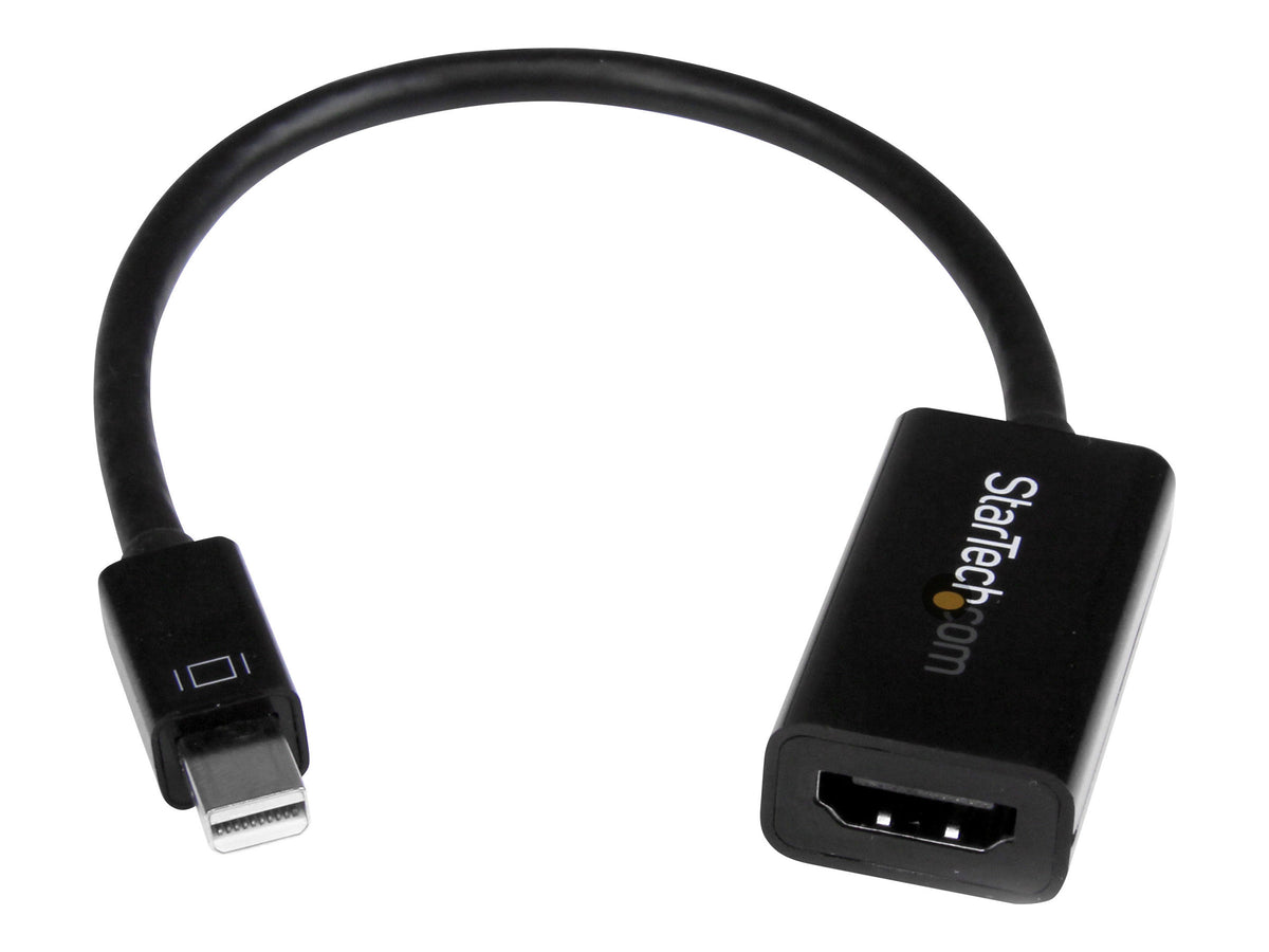 STARTECH.COM Mini DisplayPort to HDMI Video Converter mDP 1.2 to HDMI Active Adapter for UltraBook / Laptop 4K - 30Hz - Bla