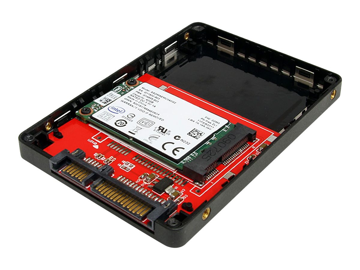 STARTECH.COM 6,35cm 2,5 Zoll SATA auf Mini SATA Adapter - Vorderansicht