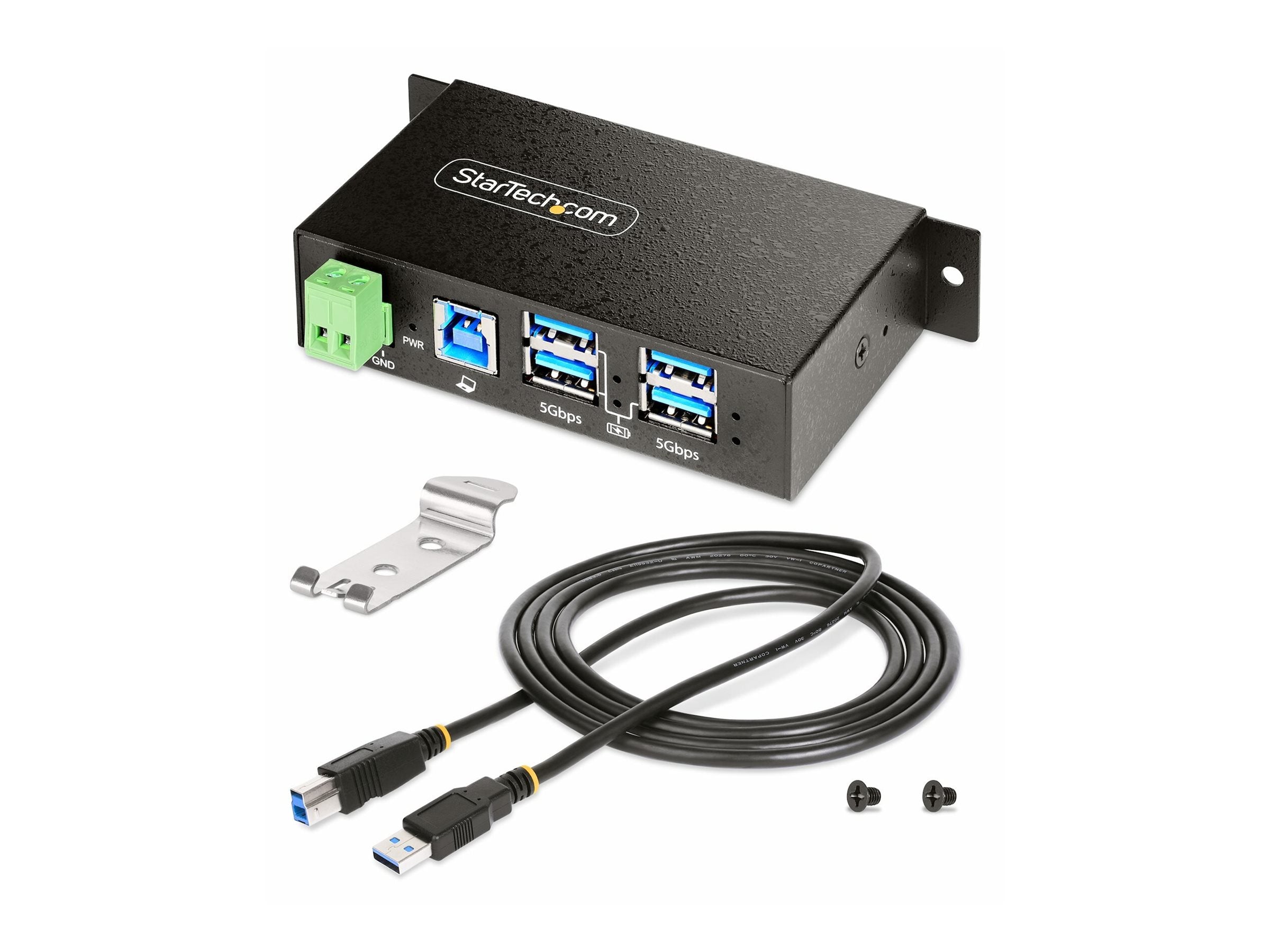 Seitenansicht des STARTECH.COM 4-Port USB 3.0 Hub Managed