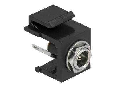 DELOCK Keystone Modul DC 5,5x2,1mm Buchse schwarz - Vorderansicht