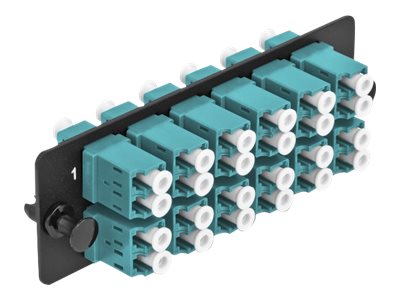 DELOCK LWL Adapter Panel LC Duplex OM4 12 Port - Vorderansicht