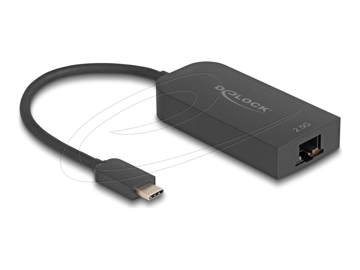 DELOCK USB Type-C Adapter zu 2,5 Gigabit LAN - Vorderansicht