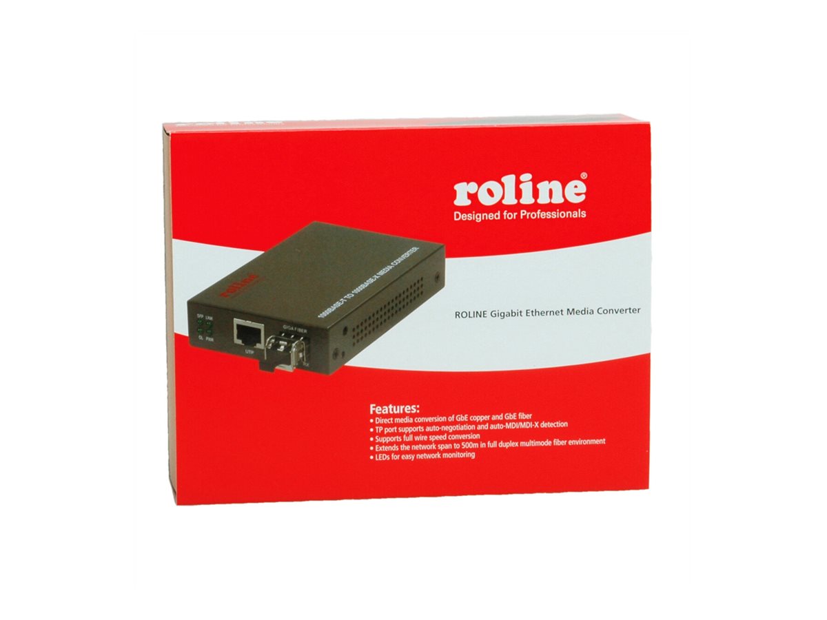 ROLINE Gigabit Konverter RJ-45 - LC inkl. mini-GBIC Verpackung