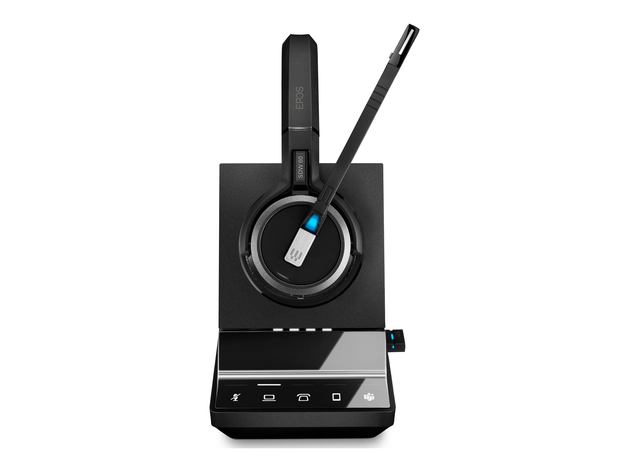EPOS IMPACT SDW 5066T EU/UK/AUS Stereo DECT-GAP Headset fuer Tischtelefon PC Mobiltelefon inkl. Bluetooth-Dongle und Teams Taste