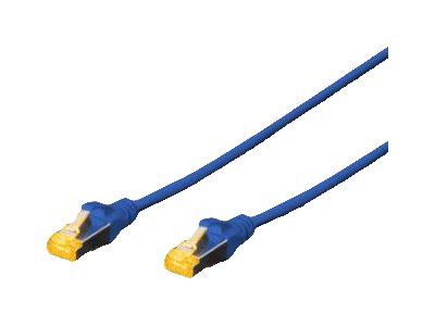 DIGITUS CAT 6A S-FTP Patchkabel Cu LSZH AWG 26/7 Länge 2 m Farbe Blau - Vorderansicht