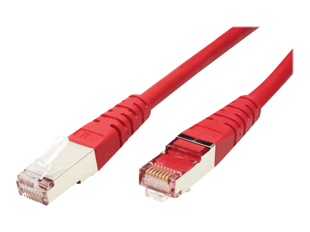 ROLINE Patchkabel Kat.6 Class E S/FTP PiMF rot 20m - Vorderansicht