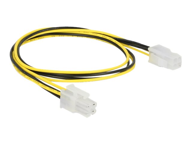 DELOCK Verlängerungskabel P4 4 Pin Stecker > P4 4 Pin Buchse 50 cm - Vorderansicht
