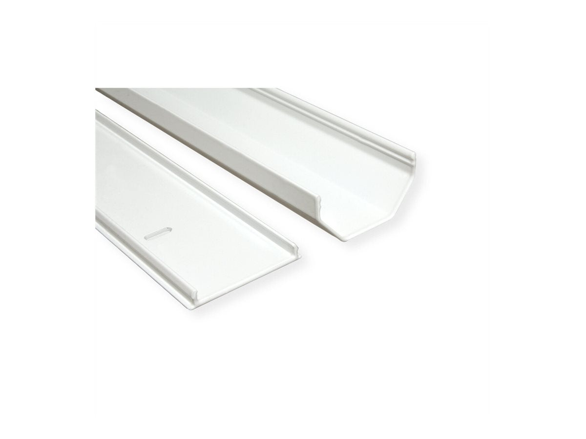ROLINE Kabelkanal Aluminium 50x26mm weiss 1,1m - Vorderansicht