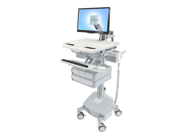 Vorderansicht des ERGOTRON StyleView Wagens mit LCD-Arm