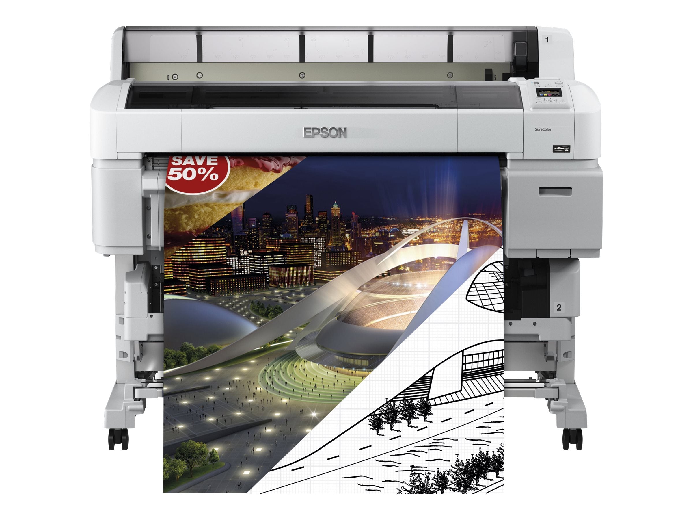 EPSON SureColor SC-T5200 Doppelrolle PostScript Detailansicht