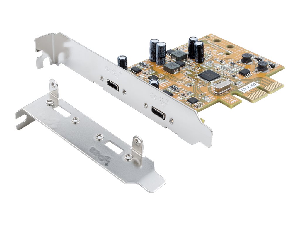 EXSYS EX-12003 USB 3.2 Gen2 PCIe 2x C-Ports Vorderansicht