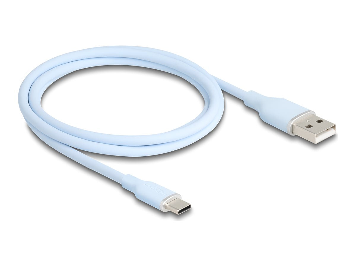 DELOCK USB 2.0 Kabel USB Typ-A Stecker zu USB Type-C Stecker 1m - Vorderansicht