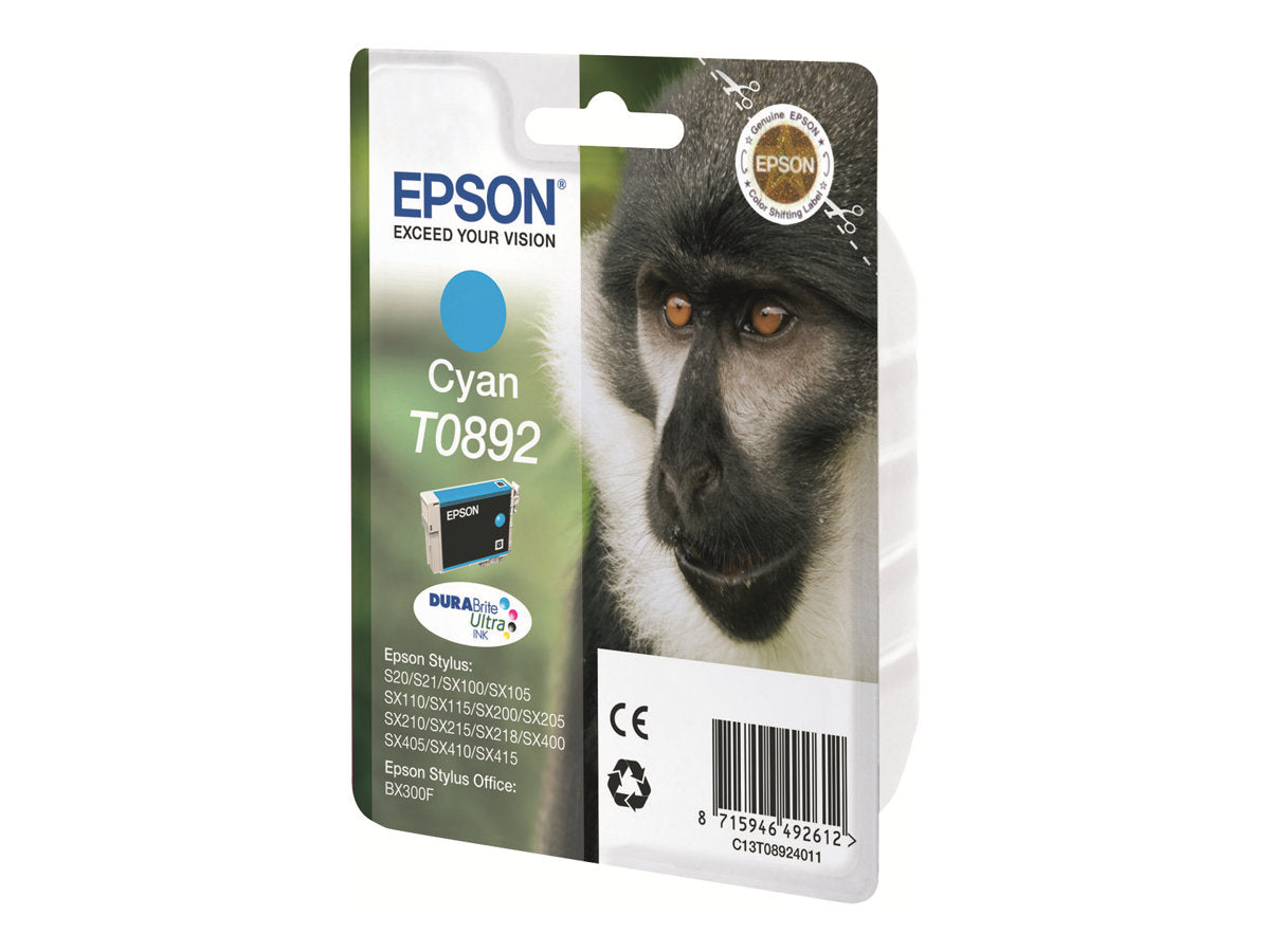 EPSON T0892 Tintenpatrone Cyan Verpackung