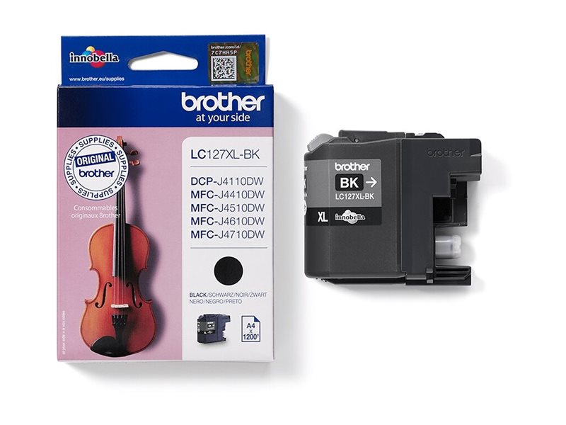 BROTHER LC127XLK Tinte schwarz Seitenansicht