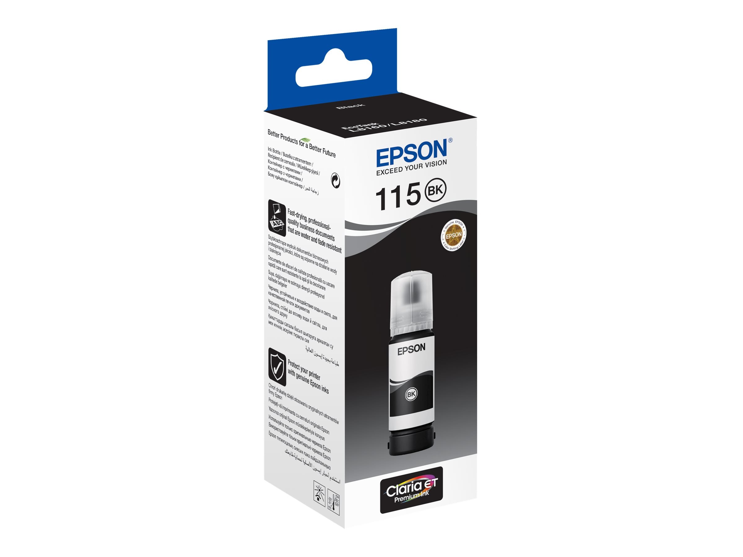 EPSON 4LB 115 EcoTank Pigment Black ink Vorderansicht