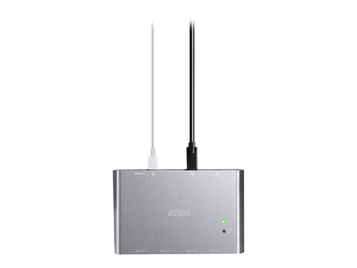 ATEN US3342 2x4 USB-C Gen2 Sharing Switch Anschlussansicht