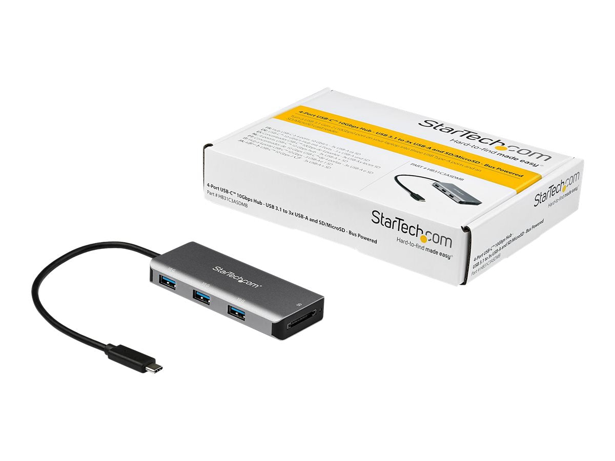 STARTECH.COM HB31C3ASDMB 3-Port USB-C-Hub in Verpackung